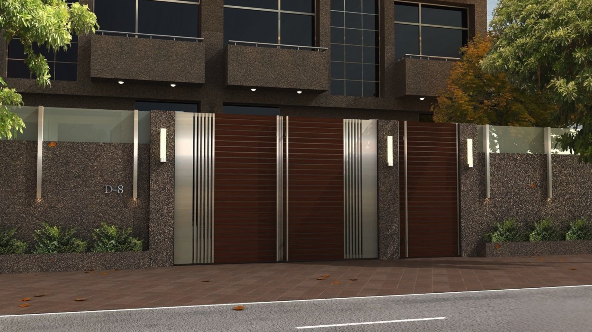 Portón premium para villas y residenciales de lujo